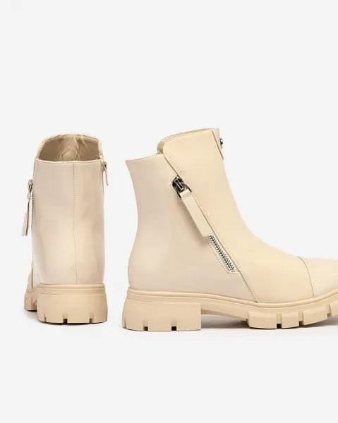 Resti Beige matte Hedaheh women's boots