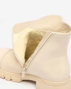 Resti Beige matte Hedaheh women's boots