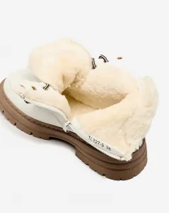 Resti White women's insulated trapper boots Radoras