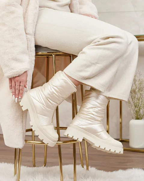 Resti Women's Tainve Beige Flat Heel Boots