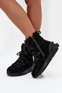 BIG STAR SHOES Semišové Zimné Boty Pre Ženy S Kožušinou Big Star