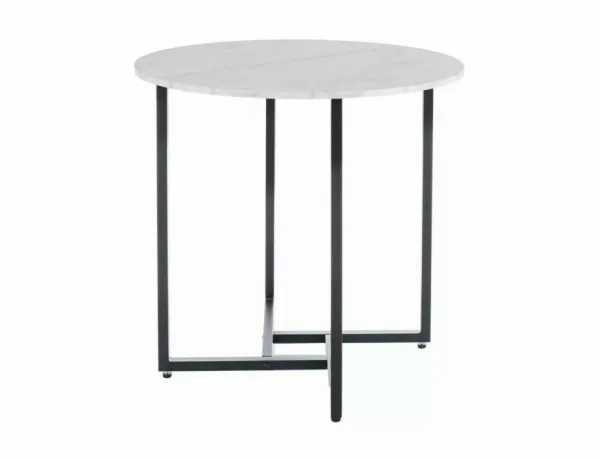 Okrúhly jedálenský stôl ALTO II 80 cm, dekor biely mramor