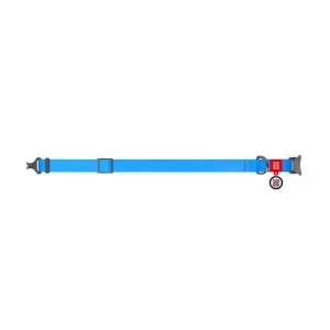 Vode odolný obojok WAU DOG modrý, Obvod krku: 24- 40cm, šírka: 20mm