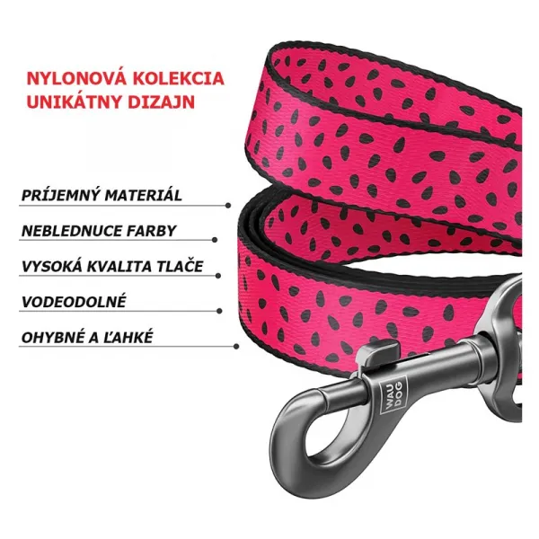 Nylonové vodítko melónové 122cm, Veľkosť: M