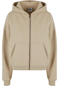 Women's Boxy Zip Hoody - Beige