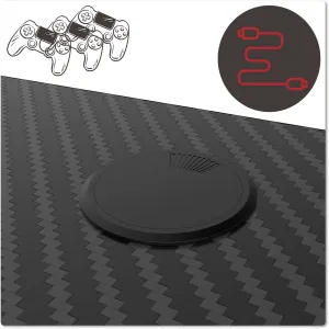 TZB Výškově nastavitelný elektrický herní stůl  SHADOW GAMER 2.0 LED RGB 120 cm černý