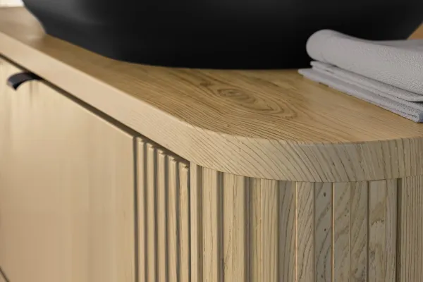 ArtCom Doska pod umývadlo OVALIA | dub cremona Typ: Doska 100 cm / 89-100