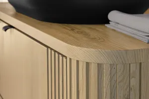 ArtCom Doska pod umývadlo OVALIA | dub cremona Typ: Doska 100 cm / 89-100