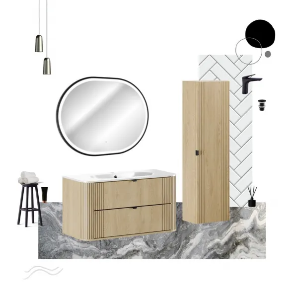 ArtCom Skrinka pod umývadlo OVALIA Cremona 82-100 | 100 cm