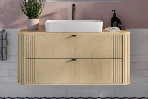 ArtCom Doska pod umývadlo OVALIA | dub cremona Typ: Doska 120 cm / 89-120