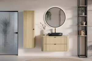 ArtCom Doska pod umývadlo OVALIA | dub cremona Typ: Doska 100 cm / 89-100