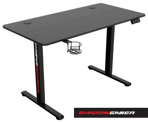 TZB Výškově nastavitelný elektrický herní stůl SHADOW GAMER 1.0 120 cm černý