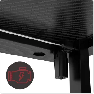 TZB Výškově nastavitelný elektrický herní stůl SHADOW GAMER 1.0 120 cm černý