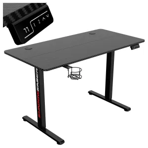 TZB Výškově nastavitelný elektrický herní stůl SHADOW GAMER 1.0 120 cm černý
