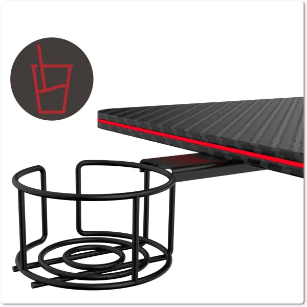 TZB Výškově nastavitelný elektrický herní stůl  SHADOW GAMER 2.0 LED RGB 120 cm černý