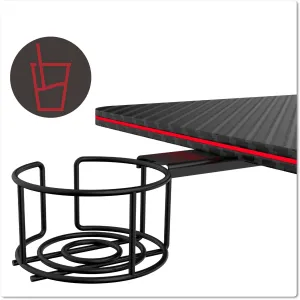 TZB Výškově nastavitelný elektrický herní stůl  SHADOW GAMER 2.0 LED RGB 120 cm černý