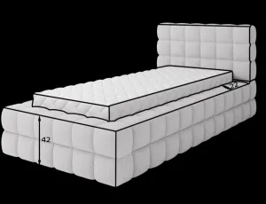 ArtElta Jednolôžková čalúnená posteľ DIZZLE | 90 x 200 cm Farba: Touch 18
