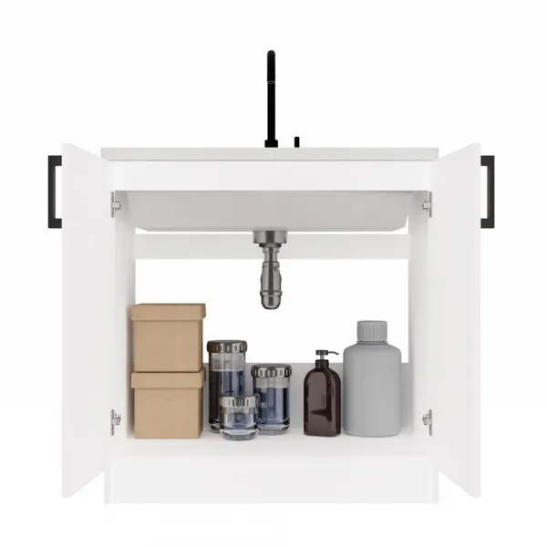 TP Living Kuchynská skrinka pod drez Dolan 80 cm biela