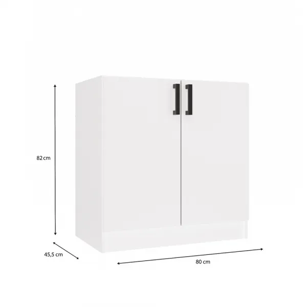 TP Living Kuchynská skrinka pod drez Dolan 80 cm biela