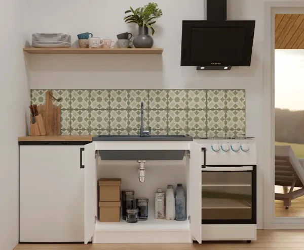 TP Living Kuchynská skrinka pod drez Dolan 80 cm biela