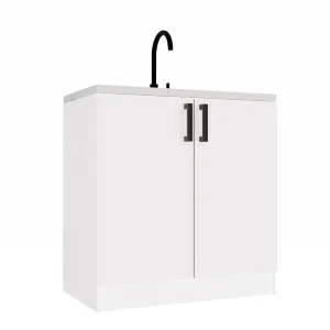 TP Living Kuchynská skrinka pod drez Dolan 80 cm biela