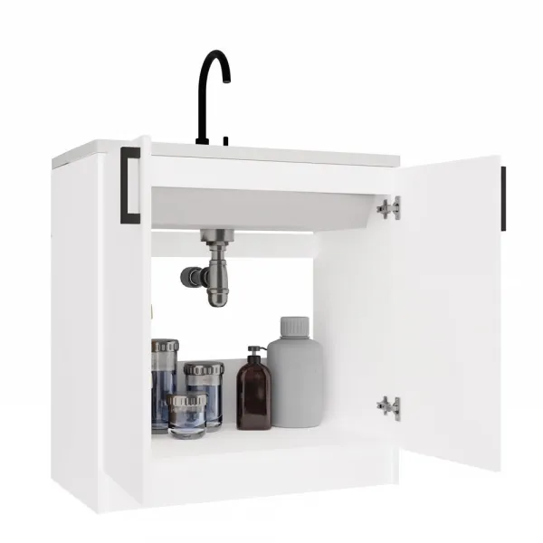 TP Living Kuchynská skrinka pod drez Dolan 80 cm biela