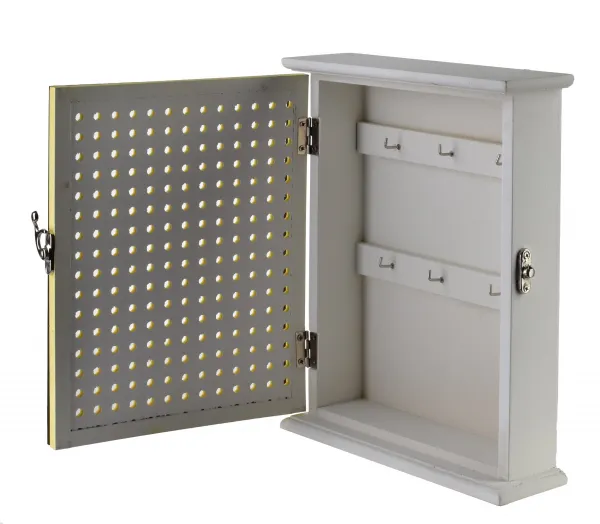 Mondex Drevená skrinka STACY 19,5x5,5x24,5 cm žltá