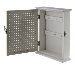 Mondex Drevená skrinka STACY 19,5x5,5x24,5 cm žltá