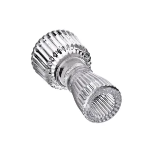 Mondex Sklenený svietnik PATRICIA 5,1x10,2 cm číry