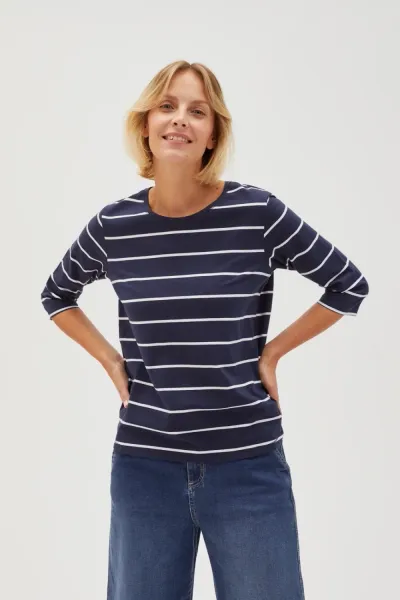 Marisse Women's Blouse L-Ts-4615 Navy