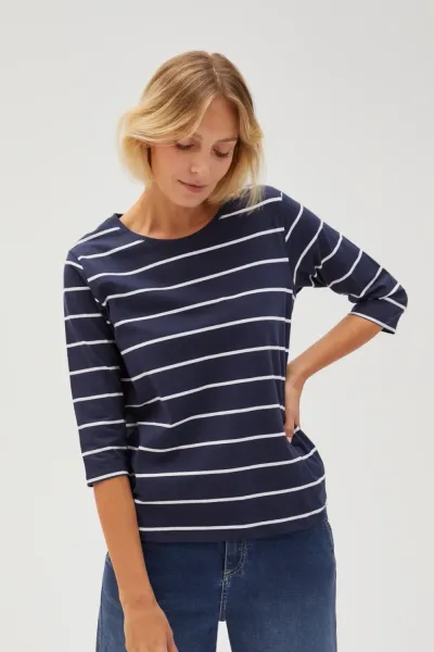 Marisse Women's Blouse L-Ts-4615 Navy