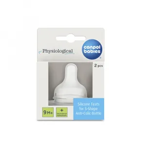 CANPOL BABIES Cumlík silikónový na fľašu S-Shape rýchly 9m+, 2ks