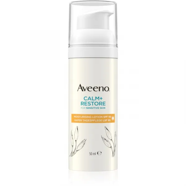 Aveeno Calm + Restore hydratačné pleťové mlieko SPF 50 50 ml