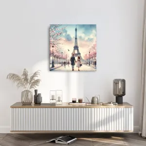 Obraz romantika v uliciach Paríža