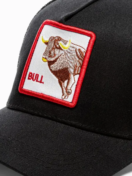 Čierna veselá šiltovka Bull H111