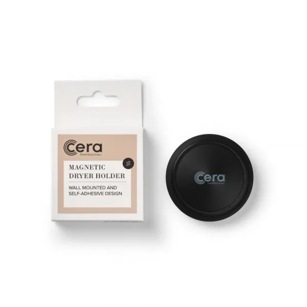 Magnetický držiak na stenu pre fény Cera - kovovo čierny (35095) + darček zadarmo