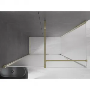 MEXEN/S - Velár sprchovací kút, posuvné dvere 150 x 80, dekor, zlato 871-150-080-31-50