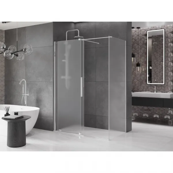 MEXEN/S - Velár sprchovací kút, posuvné dvere 150 x 85, dekor, chróm 871-150-085-31-01