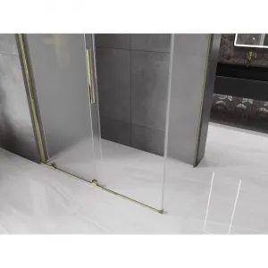 MEXEN/S - Velár sprchovací kút, posuvné dvere 150 x 80, dekor, zlato 871-150-080-31-50