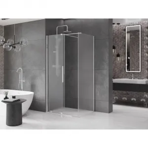 MEXEN/S - Velár sprchovací kút, posuvné dvere 100 x 70, dekor, chróm 871-100-070-31-01