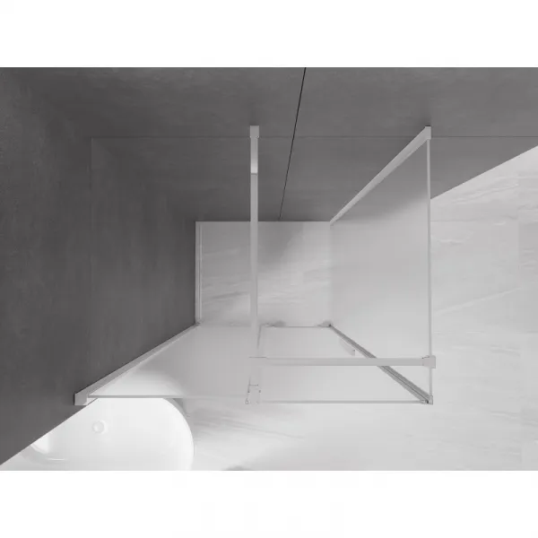 MEXEN/S - Velár sprchovací kút, posuvné dvere 100 x 80, dekor, chróm 871-100-080-31-01