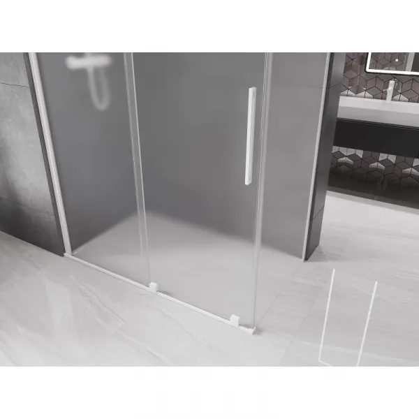 MEXEN/S - Velár sprchovací kút, posuvné dvere 150 x 80, dekor, biela 871-150-080-31-20
