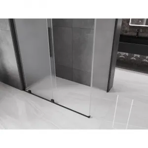 MEXEN/S - Velár sprchovací kút, posuvné dvere 150 x 80, dekor, čierna 871-150-080-31-70