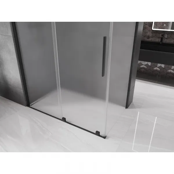 MEXEN/S - Velár sprchovací kút, posuvné dvere 150 x 80, dekor, čierna 871-150-080-31-70