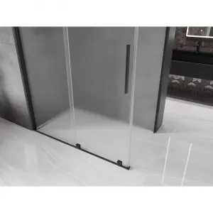 MEXEN/S - Velár sprchovací kút, posuvné dvere 150 x 80, dekor, čierna 871-150-080-31-70