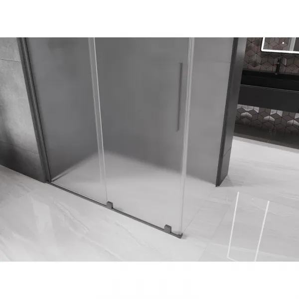 MEXEN/S - Velár sprchovací kút, posuvné dvere 150 x 80, dekor, grafit metal 871-150-080-31-95