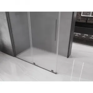 MEXEN/S - Velár sprchovací kút, posuvné dvere 150 x 80, dekor, grafit metal 871-150-080-31-95