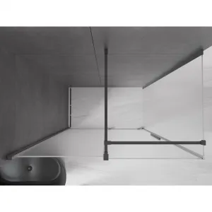 MEXEN/S - Velár sprchovací kút, posuvné dvere 150 x 80, dekor, grafit metal 871-150-080-31-95