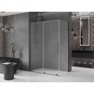 MEXEN/S - Velár sprchovací kút, posuvné dvere 150 x 70, dekor, grafit metal 871-150-070-31-95
