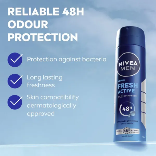 NIVEA MEN Fresh Active dezodorant v spreji pre mužov 200 ml